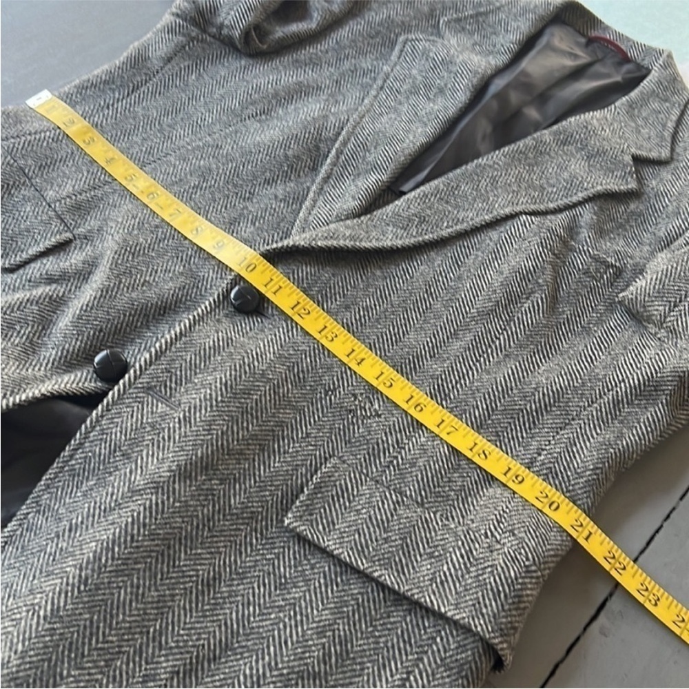 Hart Schaffer & Marx‎ Vintage Wool Herringbone Pattern Sports Coat Blazer Jacket - Picture 10 of 15